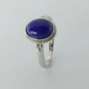 Talla 9 - Anillo Ovalado AZUL LAPISLÁZULI - PLATA ESTERLINA 925 #29 - Imagen 1 de 4