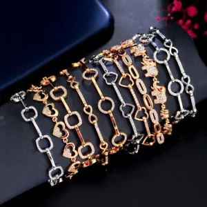 CZ Tier Herz quadratische Form Charm Armbänder für Bestfriend Armbänder Damen - Bild 1 von 37