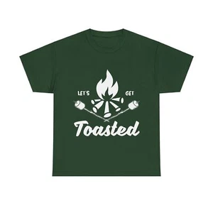 Lets Get Toasted Camping Marshmallows Unisex Heavy Cotton Tee - Bild 1 von 41