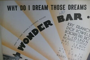 Why Do I Dream Those Dreams 1934 by Harry Warren and Al Dubin from Wonder Bar - Picture 1 of 6
