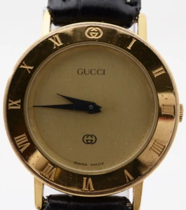 Vintage Gucci Watch 3000L 25mm Women's Gold Round Watch Made In Swiss - Picture 1 of 12