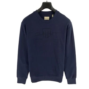 GANT Herren Navy Blue Tonal Archive Shield Crew Neck Sweater Pullover Gr. XL - Bild 1 von 11