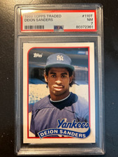 1989 Topps Traded - #110T Deion Sanders (RC) PSA 7