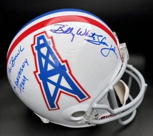 Billy White Shoes Johnson SIGNED Oilers Riddell F/S Helmet PSA/DNA AUTOGRAPHED - Picture 1 of 6