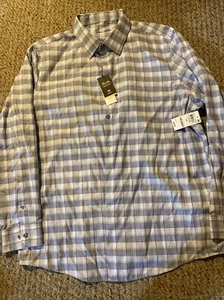 NWT NEW Tasso Elba Mens XXL Long Sleeve Button Down Dress Shirt 100% Cotton - Picture 1 of 8