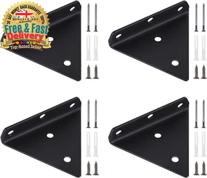 4 x Floating Shelf Brackets, 4" Invisible Shelf Brackets, Triangle Wall Brackets - Picture 1 of 7
