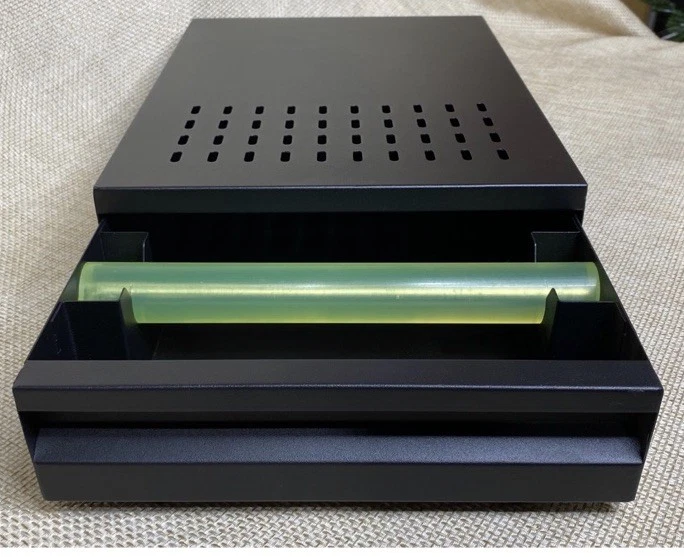 ЧЕРНЫЙ из нержавеющей стали кофе стук коробка ящик 13 1/2 «x 9 3/4» x 3 3/4» новый - Изображение 1 из 4