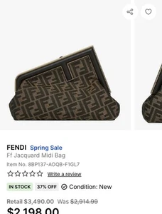 Fendi Jacquard First Mini Bag - Picture 1 of 6