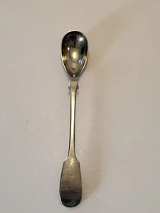 Antiker versilberter Senflöffel gepunzt 14 cm lang - Bild 1 von 3