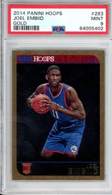 2014 Hoops Joel Embiid Gold 263 PSA 9 - Image 1 of 2