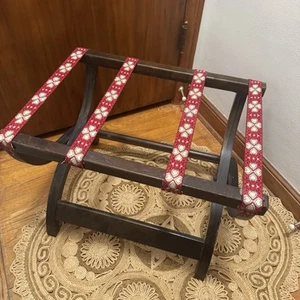 Vintage Folding Luggage Rack/Tapestry Straps - Picture 1 of 22