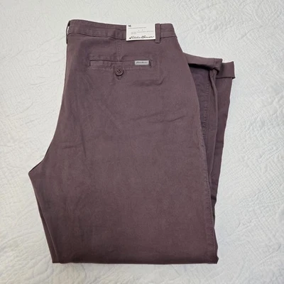 Nuevo con etiquetas Pantalón Eddie Bauer Mujer 16 Ciruela Elastizado tiro Medio Leyenda Lavado Novio Suave Foto 1 de 4