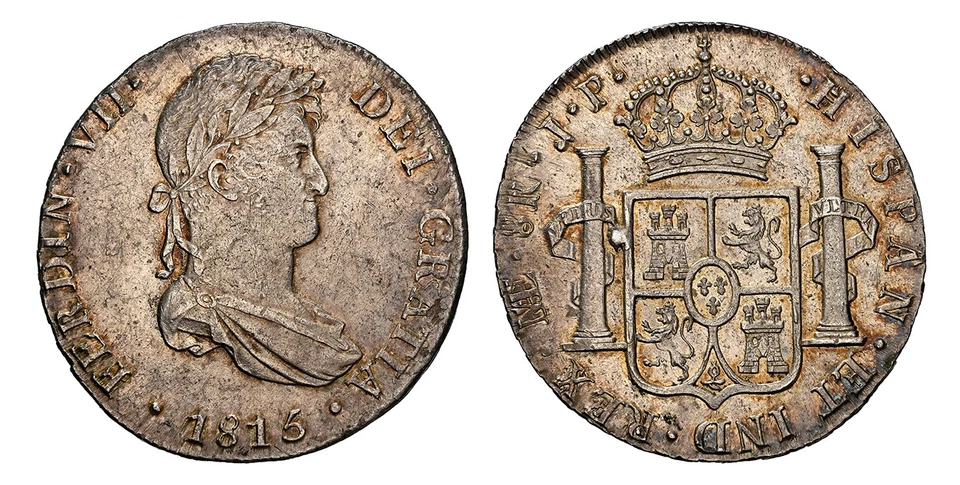 PERU. 1815-LIMAE JP AR 8 Reales. NGC MS62. Lima. KM 117.1; Calico 1248. - Image 1 of 1
