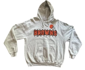 Vtg Cleveland Browns Gray Hoodie Sweatshirt Size Men’s XL 1995 Salem Sportswear - Picture 1 of 9