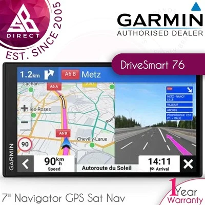 Garmin DriveSmart 76 MT-S Eu GPS Sat-Navi │ Live Traffic + Karte Update │ Stimme - Bild 1 von 4