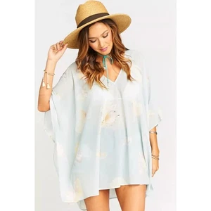 Poncho túnica fluida Show Me Your Mumu nuevo sin etiquetas azul Peta talla grande XS - grande - Imagen 1 de 9