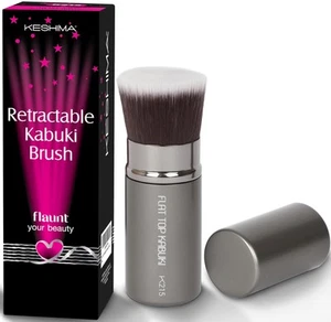 Flat Top Retractable Makeup Brush by Keshima - Premium Retractable Kabuki Bru... - Picture 1 of 6