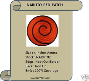 NARUTO RED SPIRAL PATCH - NARUTO2 - Picture 1 of 1
