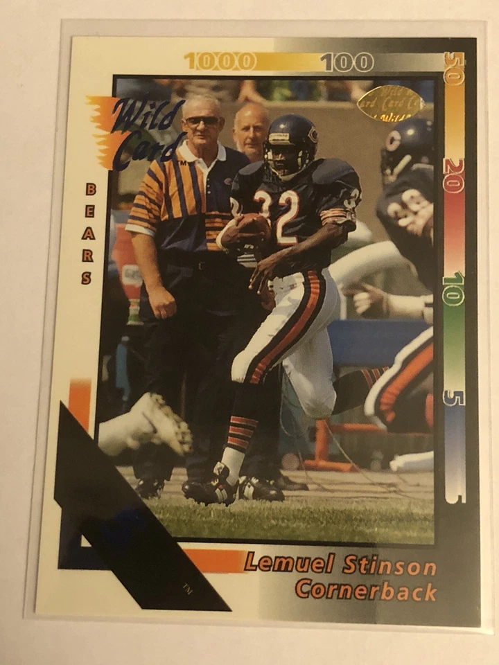 Lemuel Stinson Chicago Bears 1992 Wild Card 5 Stripe #426 - Image 1 of 1