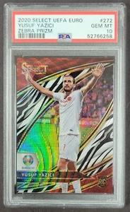 2020 Panini Select UEFA Euro YUSUF YAZICI #272 Zebra Prizm recrue RC PSA 10 SSP - Photo 1/1
