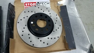 STOP TECH 128.33098L DRILLED FRONT LEFT SIDE DISC BRAKE ROTOR NIB - Image 1 of 4