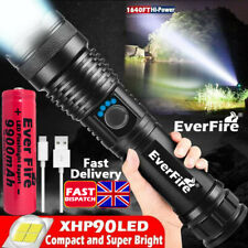Super Bright XHP90 Flashlight Zoomable 990000Lumens Rechargeable USB Torch Light
