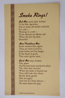 Vintage Brewster Cigar Co. 'Smoke Rings' Poem 'Good Men' Smoking Instructions