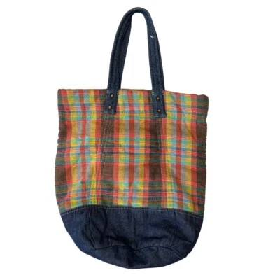 Bolso de Mano American Eagle Denim y Cuadros Foto 1 de 4