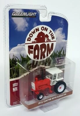 Greenlight 1/64 Scale -1973 Tractor With Closed Cab Orange Diecast Model Tractor - Image 1 of 2