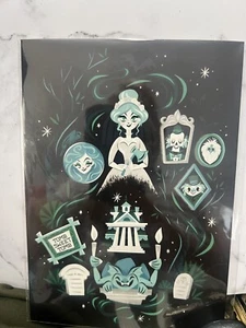 Disney Wonderground Gallery Haunted Mansion Ghoulish Time Kunstkarte, NEU - Bild 1 von 2