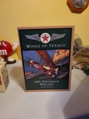 Ertl F121 1:43 Wings of Texaco 1931 Stearman 4D Bi-Plane Coin Bank NRFB  - Image 1 of 4