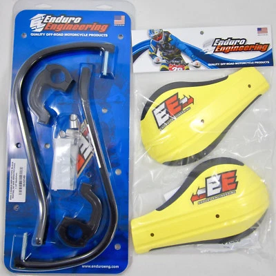 Guardamanos de plástico amarillo Enduro Engineering Evolution II negro 1-1/8" EVO 2 NUEVO Foto 1 de 4