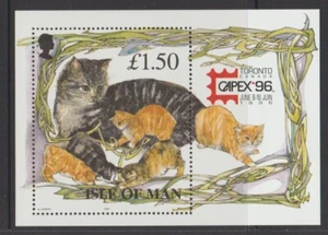 Isle of Man 1996 Cat with Kittins Mini Sheet Capex 96 Toronto MNH $2.00 - Picture 1 of 1