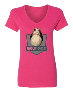 You Porg Shirt Last Jedi Galaxy lustiges Damen T-Shirt mit V-Ausschnitt - Bild 1 von 12