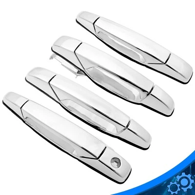 Door Handle Front Rear 4PCS For Chevy Silverado Tahoe GMC Sierra Denali 2007-14 - Image 1 of 4