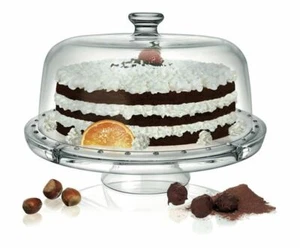 Alzata per DOLCI e FRUTTA con cupola cloche in vetro Multiuso - Foto 1 di 6
