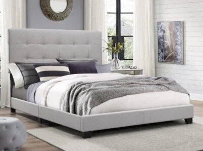 Cama Painel Crown Mark Florence - Cinza, Tamanho Queen (5270GY-Q) - Imagem 1 de 4