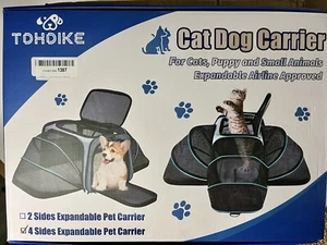 Kleintiertransportbox - TDHDIKE - 4-seitig erweiterbar Haustier Reise - Bild 1 von 2