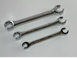 SK Tools USA 3pc SAE Double Flare Nut Line Wrench Set Lot, F2022, F1618, F1214 - Picture 1 of 1