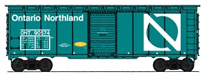 ONTARIO NORTHLAND HO 1937 AAR 40' SINGLE DR BOXCAR W/NSC-2 ENDS INTERMOUNTAIN - Bild 1 von 1