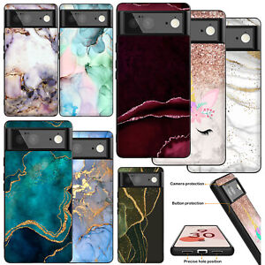 For Google Pixel 8A 7 Pro 7A 6A 5 5G 4 Creative Marble Silicone Phone Case Cover