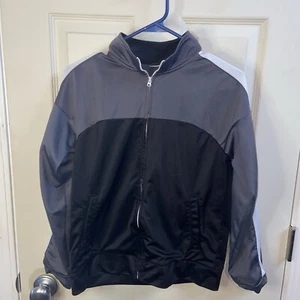 Athletic Works Boys Zip Up Jacket XL 14/16 Gray Black  - Picture 1 of 5