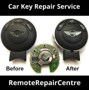 Servicio Reparación para Mini R55 R56 R57 R58 R60 R61 Mando a Distancia 3 Botones Llavero Batería - Imagen 1 de 1
