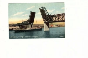 Postal Portland OR Broadway Bridge 1956 (suelo - Imagen 1 de 2