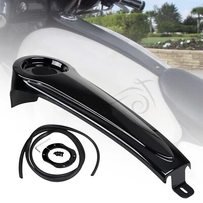 Gloss Black Dash Fuel Console Tank Panel Cover For Harley Street Electra Glide Foto 1 de 4