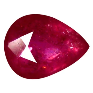 0,44 quilates en forma de pera brillante (5 x 4 mm) piedra zafiro rojo rosado genuina - Imagen 1 de 1