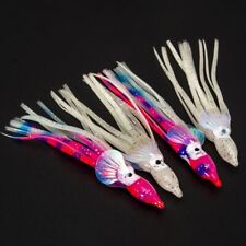 60PCS Saltwater Octopus Skirt Squid Lure with Scale Hoochies Soft Lures 5-10CM