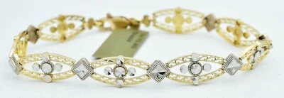 TWO TONES LADIES BRACELET 14K GOLD * New With Tag * 6.8 grams - Image 1 of 3