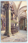 POSTCARD CHELTENHAM A R QUINTON ARTIST CATHEDRAL TOMB OF THE BLACK PRINCE