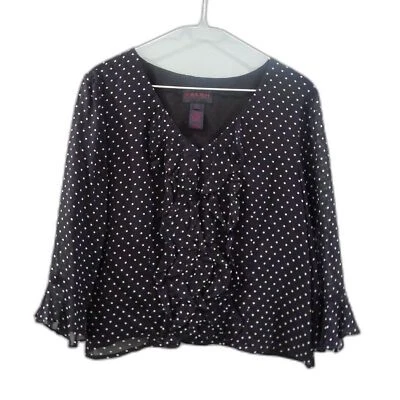 Top corto con volantes a lunares Ralph Lauren Ralph - negro/blanco L Foto 1 de 4